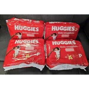 4 Pack Huggies Little Snugglers Baby Diaper Preemie 30 Ct Each Pack Up to 6 Lbs